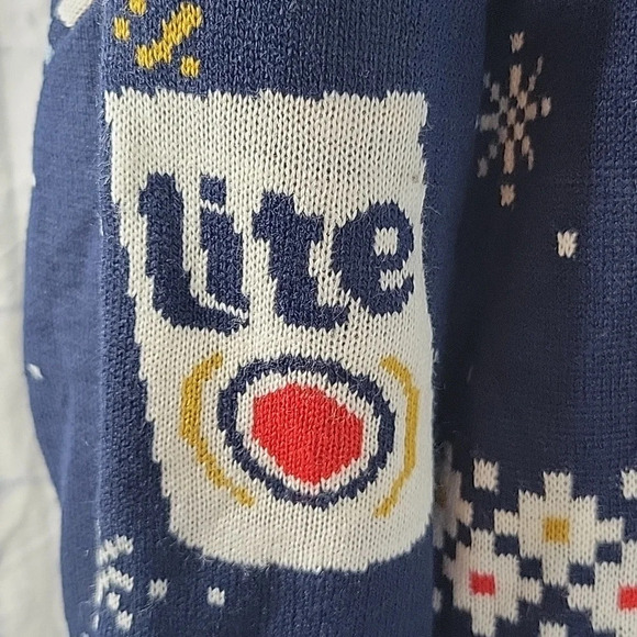 MILLER BREWING COMPANY Men's Christmas Sweater Size XXL - Picture 5 of 8